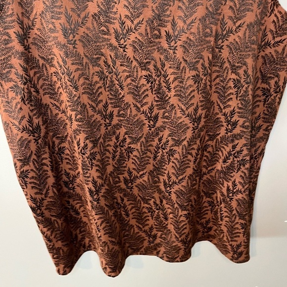 Moon Light USA Vintage 3 Piece Set Bohemian Fern Print Faux Fur Robe Top Skirt - Picture 9 of 16